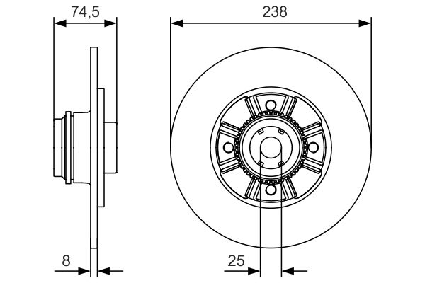 BOSCH 0 986 479 A48 Brake Disc