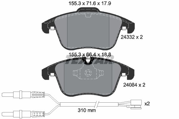 Brake Pad Set, disc brake 2433201