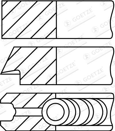 GOETZE ENGINE 08-432207-30 - Kolbenringsatz