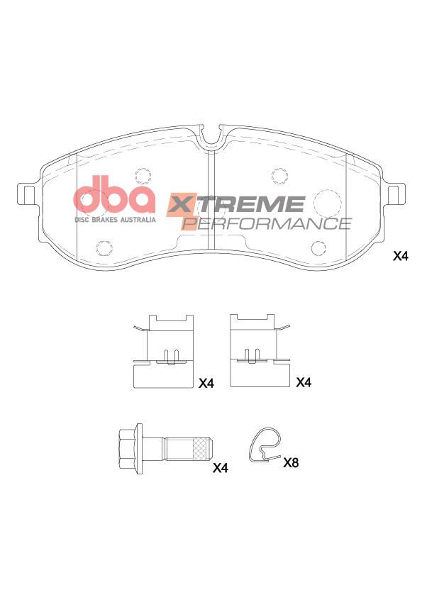 DBA  XP PERFORMANCE  BRAKE PADS [ VW Crafter SY 1LC - 2016 -On R ] - TecDoc Only