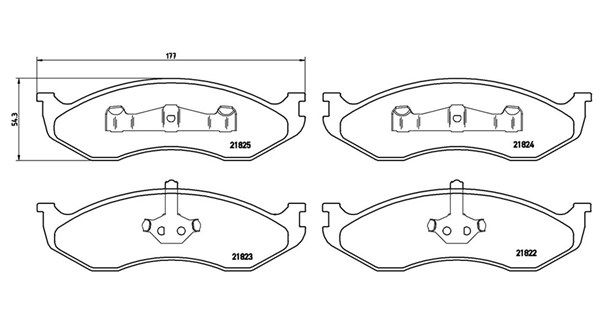 Bremsbelagsatz, Scheibenbremse