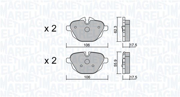 Bremsbelagsatz, Scheibenbremse