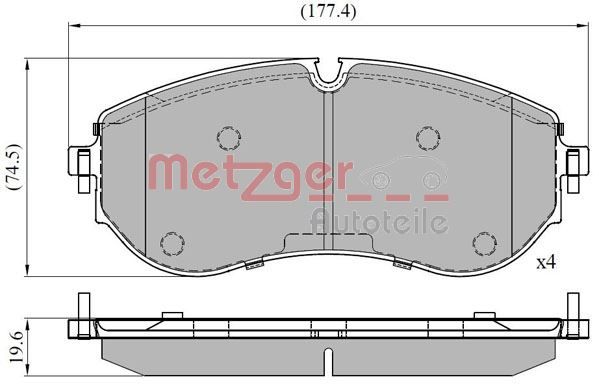 Brake Pad Set, disc brake 1170898