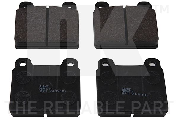 Bremsbelagsatz, Scheibenbremse