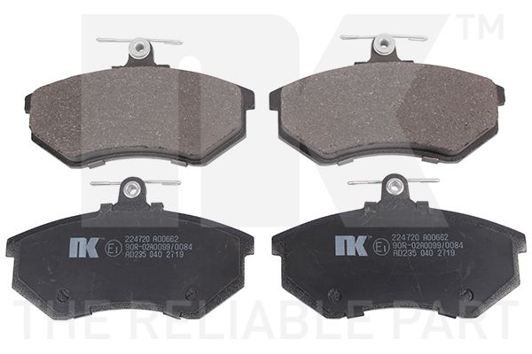 Bremsbelagsatz, Scheibenbremse