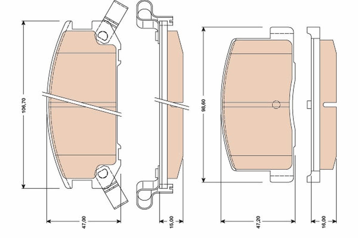 TRW DISC BRAKE PADS - TecDoc Only