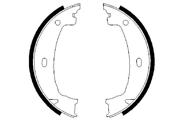 Bremsbackensatz, Feststellbremse Bremsbackensatz, Feststellbremse