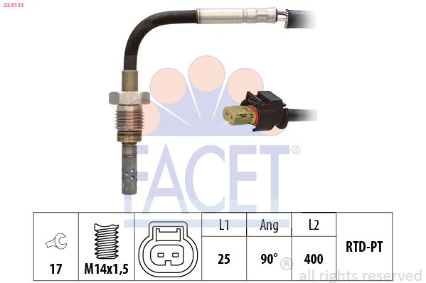 Sensor, exhaust gas temperature 22.0133