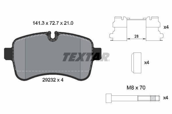 Brake Pad Set, disc brake 2923201