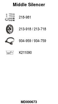 MD000673 FA1 középső hangtompító