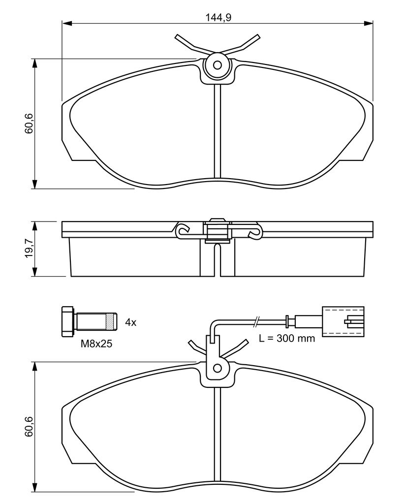Bremsbelagsatz, Scheibenbremse Bremsbelagsatz, Scheibenbremse