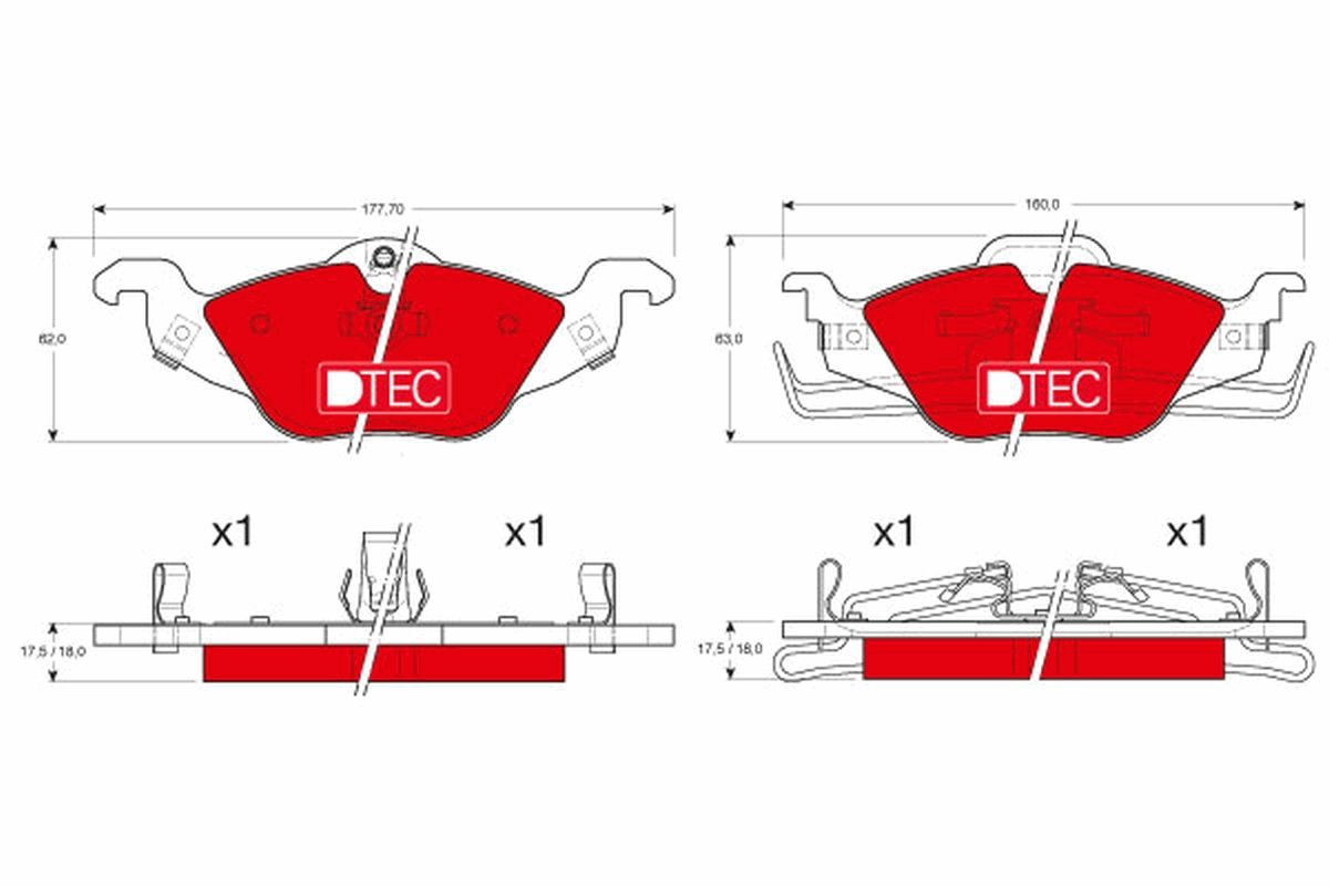 Brake Pad Set, disc brake GDB1351DTE