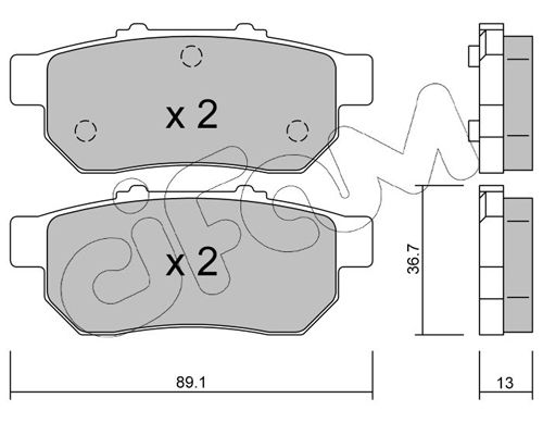 Brake Pad Set, disc brake 822-176-0