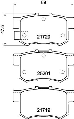 Brake Pad Set, disc brake 8DB 355 015-611