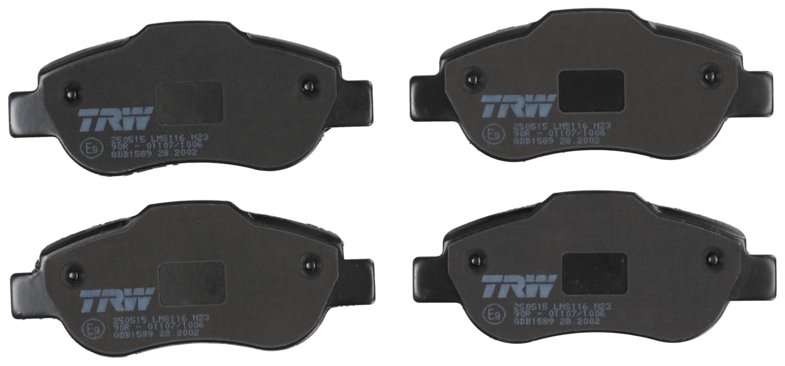 TRW BRAKE PAD SET, DISC BRAKE - TecDoc 2