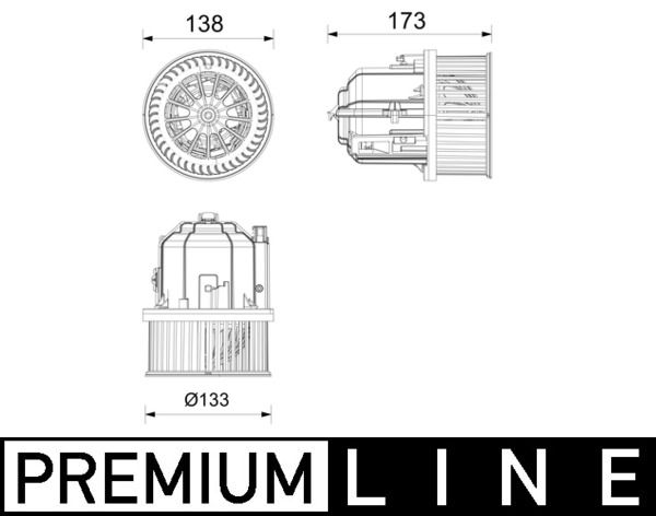 AB 437 000P MAHLE BEHR *** PREMIUM LINE *** Utastér-ventilátor