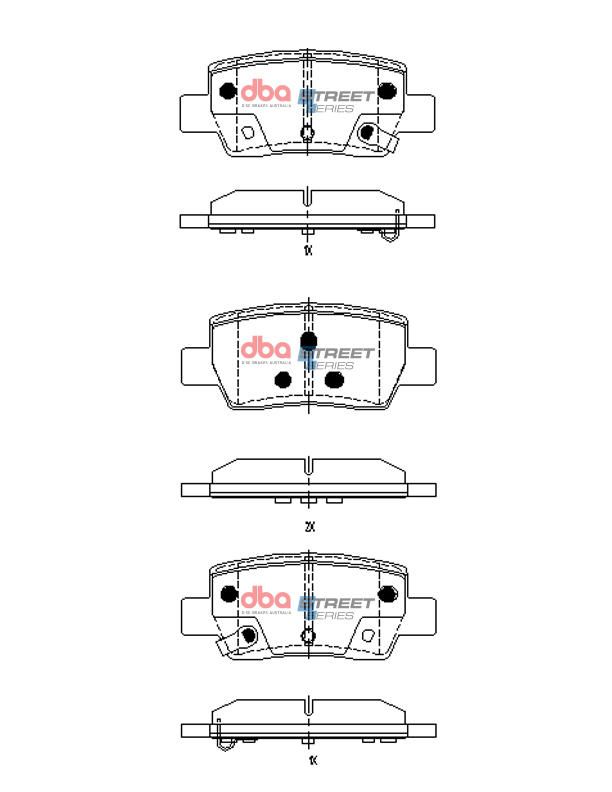 DBA SS STREET SERIES BRAKE PADS [ Kia Seltos 2019 Sport On -> R ] - TecDoc Only