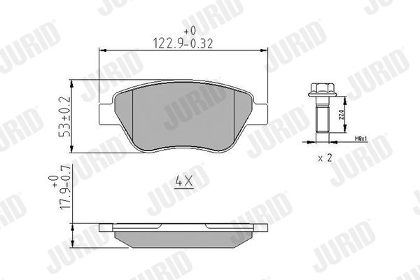 Brake Pad Set, disc brake 573170J