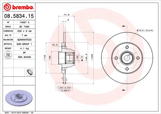 Brake Disc 08.5834.15