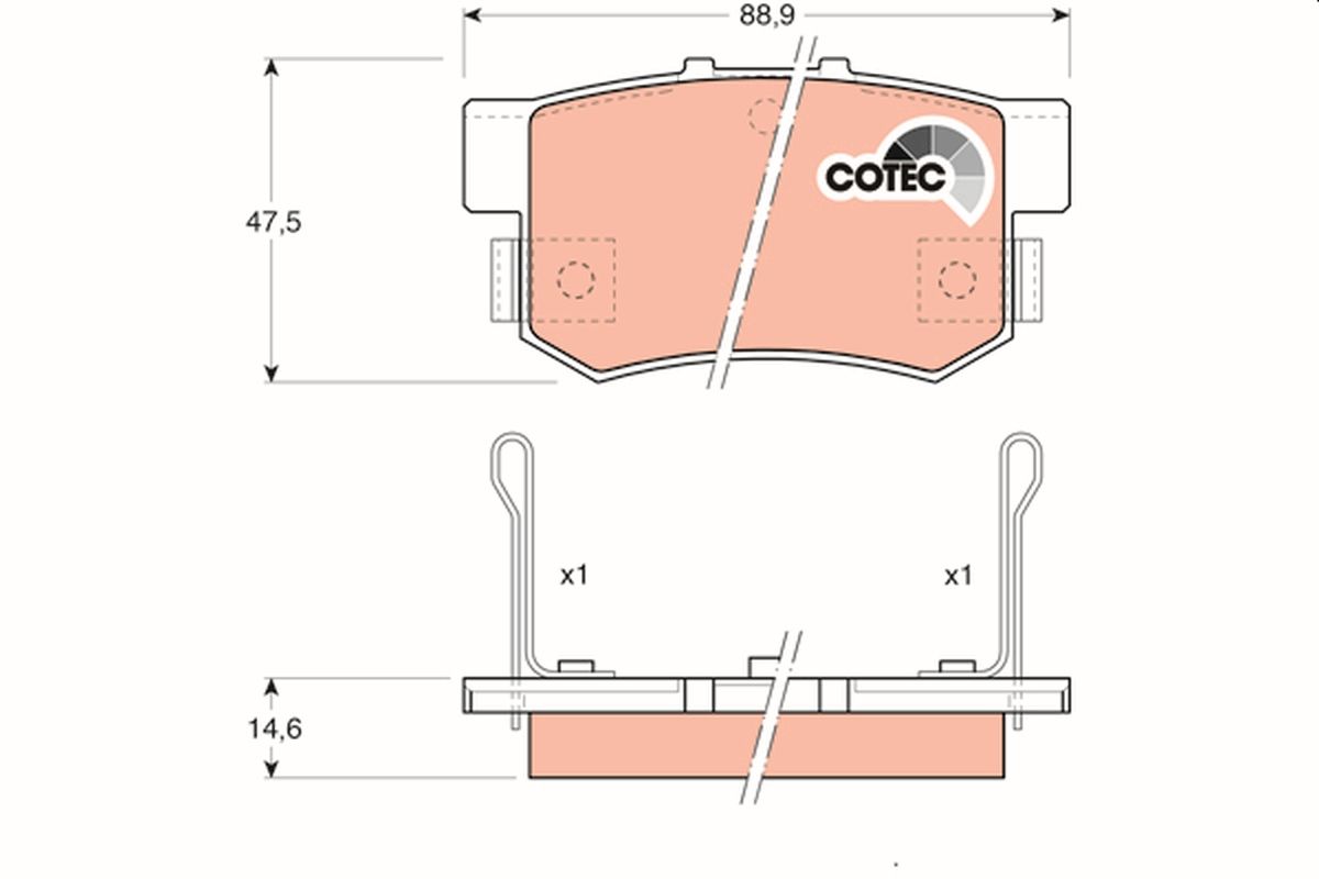 Brake Pad Set, disc brake GDB774