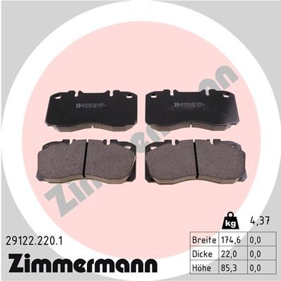 Brake Pad Set, disc brake 29122.220.1