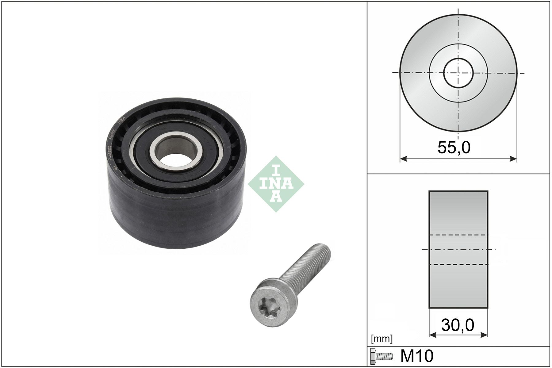 INA 532 0874 10 Umlenk-/Führungsrolle, Zahnriemen
