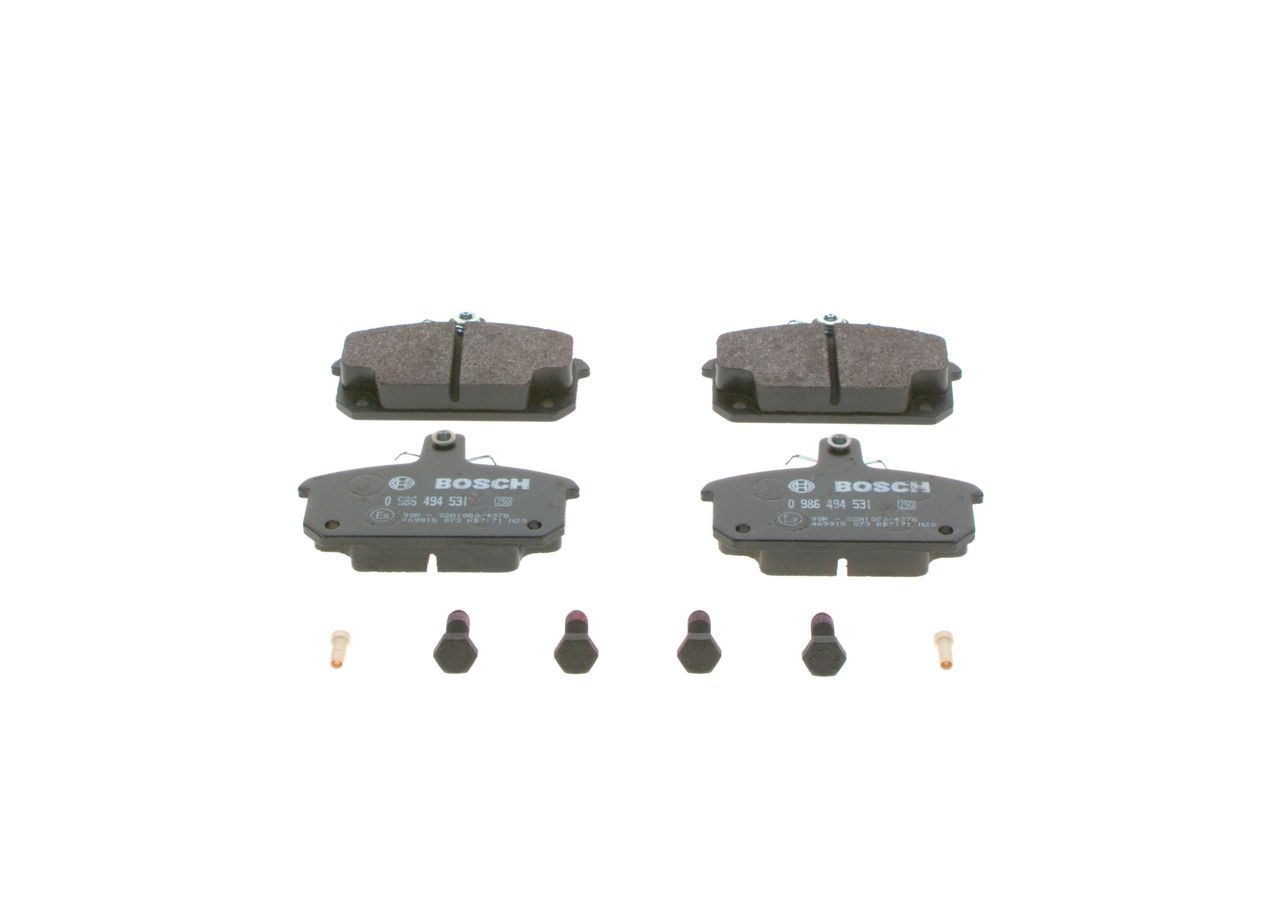 Bremsbelagsatz, Scheibenbremse