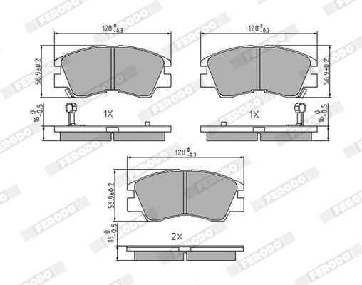 Brake Pad Set, disc brake FDB556