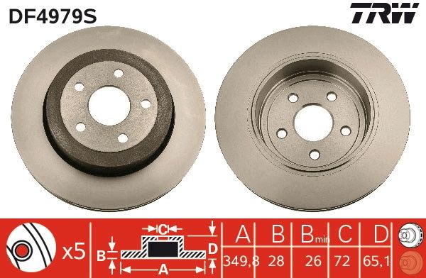 TRW BRAKE DISC - TecDoc 1