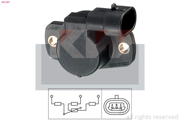 KW 495 001 - Sensor, Drosselklappenstellung