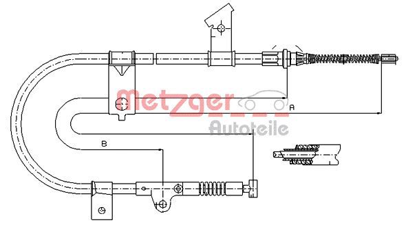 Cable Pull, parking brake 17.0002