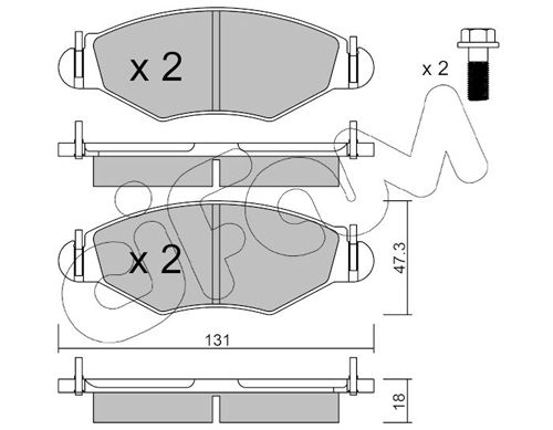 Brake Pad Set, disc brake 822-254-1