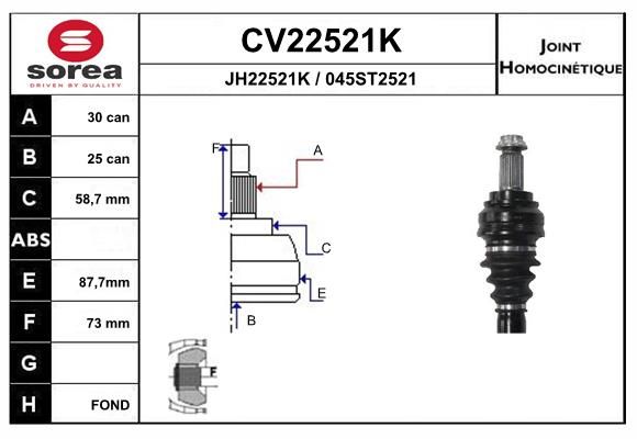 Gelenksatz, Antriebswelle