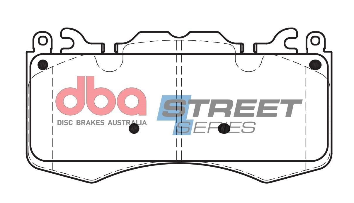 DBA SS STREET SERIES BRAKE PADS [ Range Rover 2012 - On F ](suits wear sensor DBAWS1080, DBAWS1085 ) - TecDoc Only