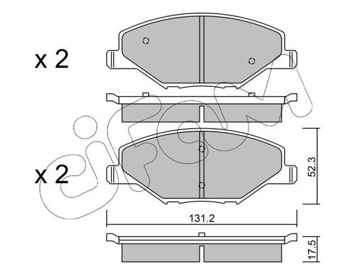 Brake Pad Set, disc brake 822-1006-0