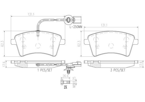 RENAULT KANGOO 08- (FRT) *1 W/Sensor - TecDoc 1