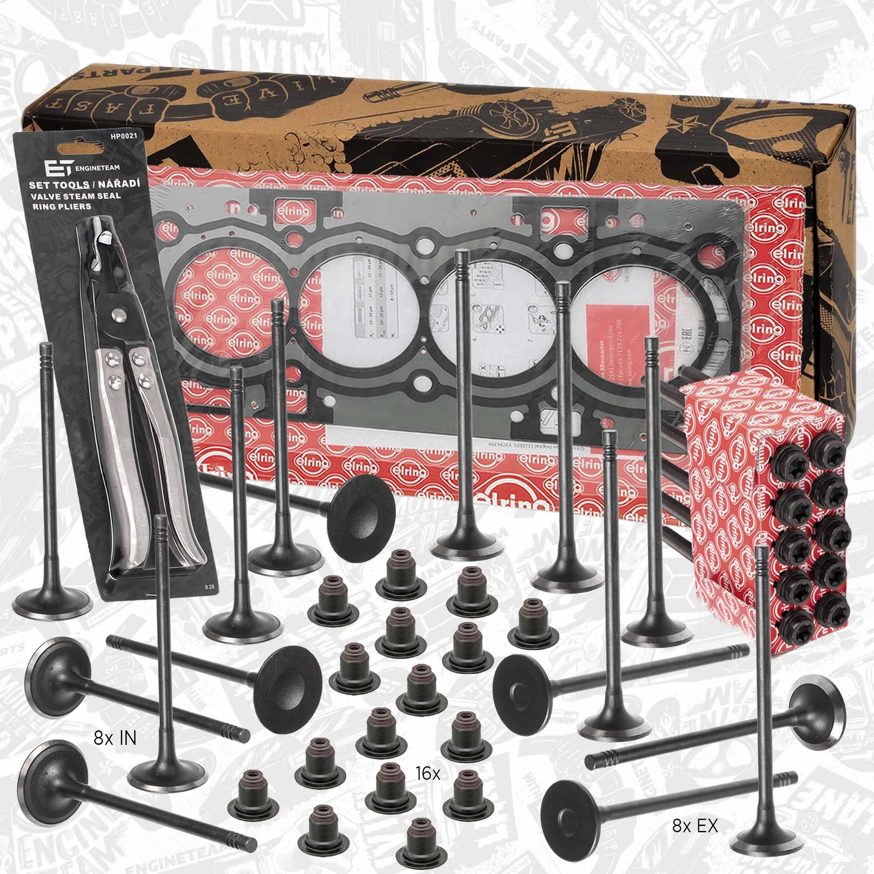 Ventilsatz, Einlass-/Auslassventil