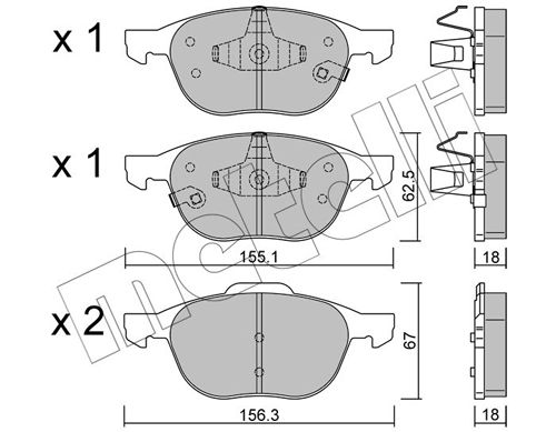 Brake Pad Set, disc brake 22-0534-2