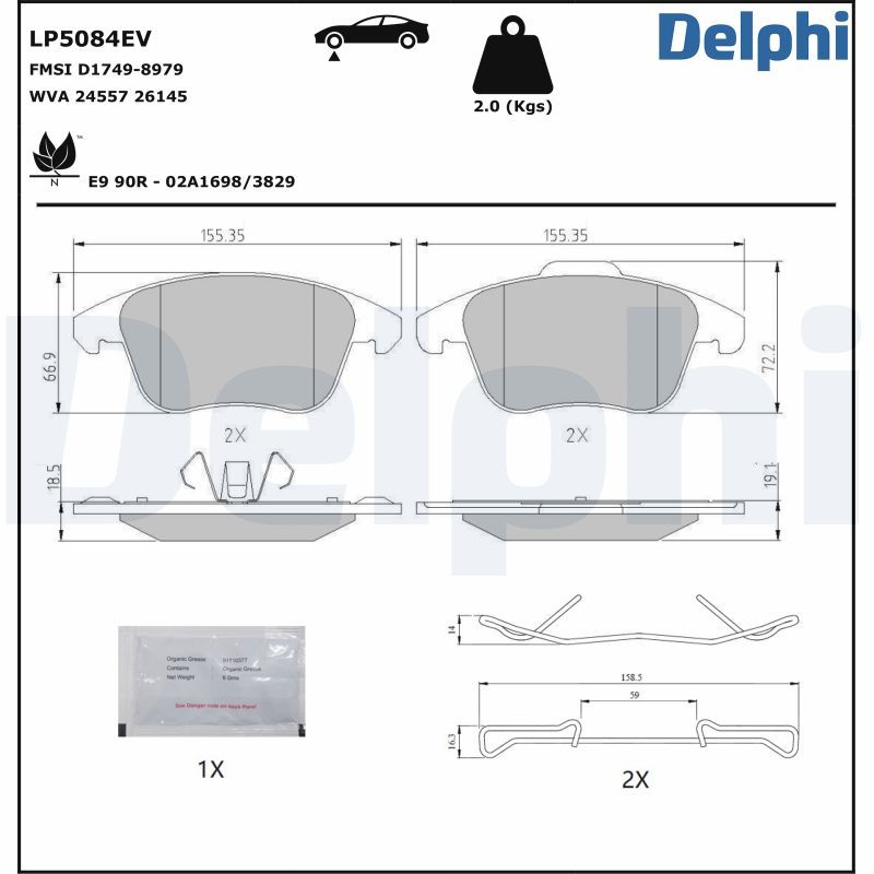 Brake Pad Set, disc brake LP5084EV