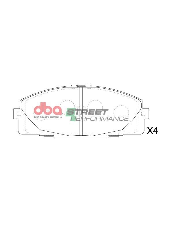 DBA SP STREET PERFORMANCE BRAKE PADS [ HIACE COMMUTER BUS 2004 - 2019 F ] - TecDoc Only