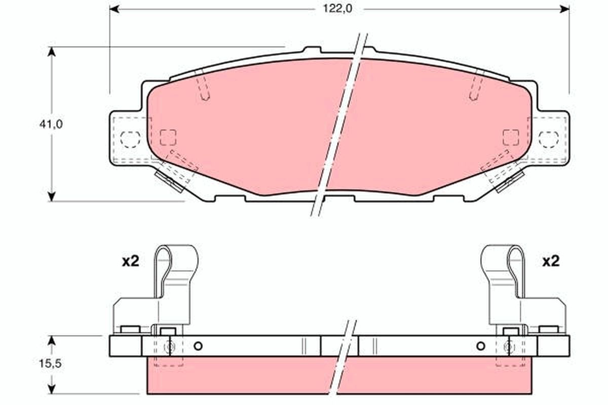 Brake Pad Set, disc brake GDB1185