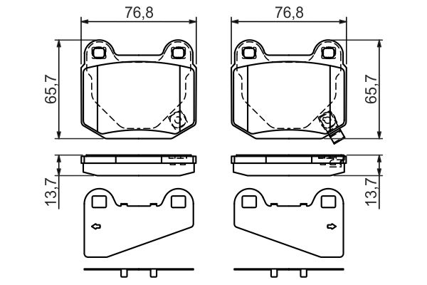 Brake Pad Set, disc brake 0 986 494 229