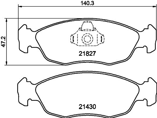 Brake Pad Set, disc brake 8DB 355 008-291