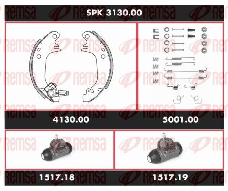 SPK 3130.00 REMSA Super Precision Kit Fék készlet, dobfék