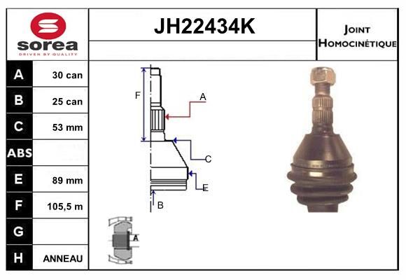 KIT CV JOINT AVEC KR053 - VECTRA C