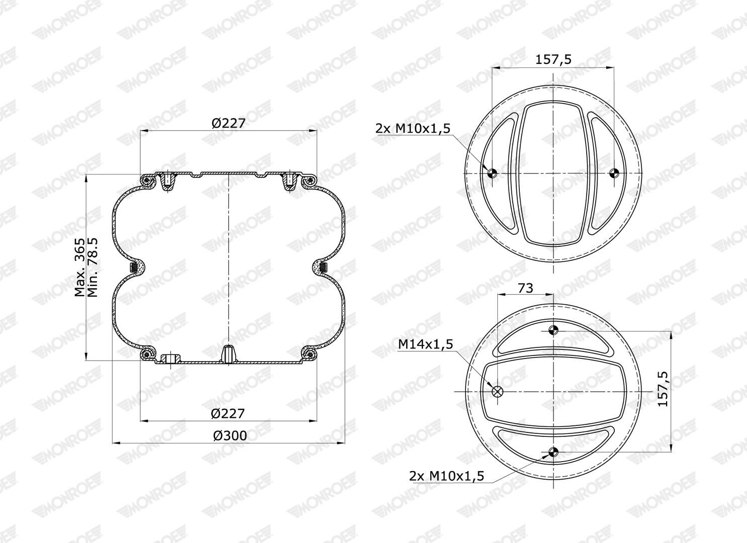 Cubrepolvo, suspensión neumática