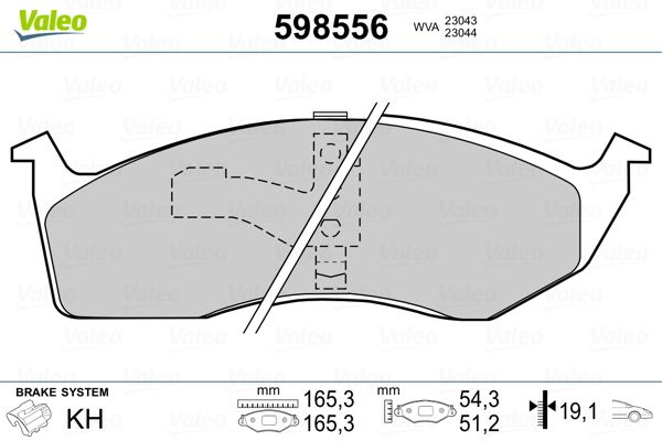 PLAQ FREIN CHRY VOYAGER  9900