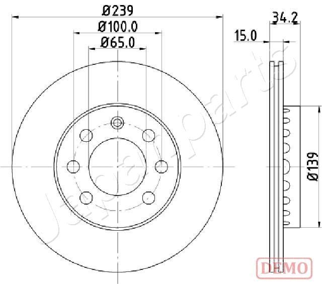 DI-0904C JAPANPARTS féktárcsa