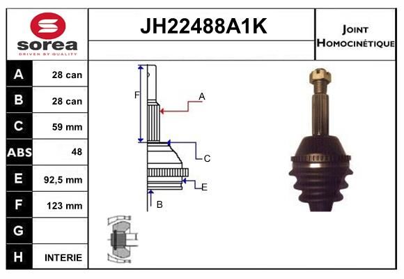 KIT CV JOINT AVEC KR026 - TRANSIT