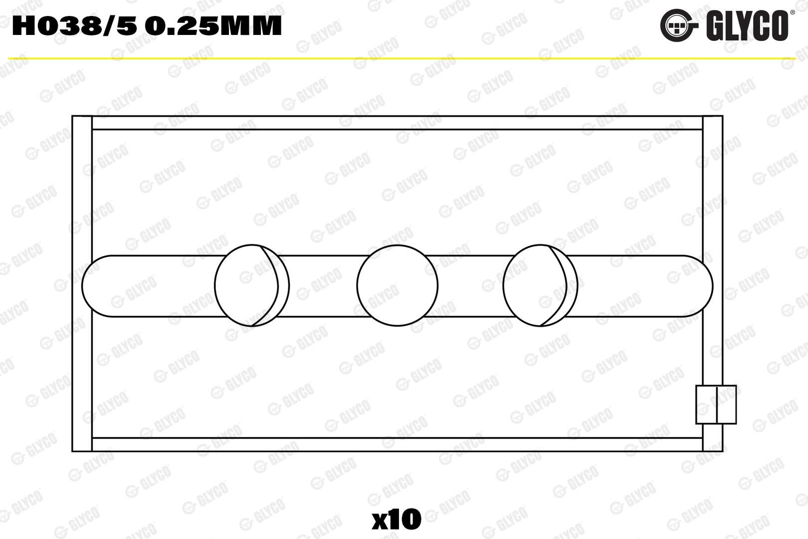 GLYCO H038/5 0.25mm - Kurbelwellenlager